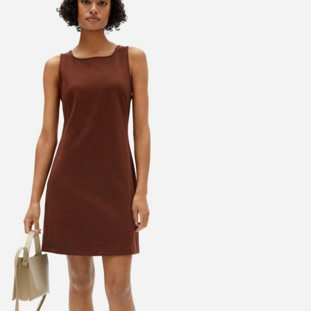 NWT Everlane Party Of One Sleeveless Mini Dress in Rosewood Brown 🆕️